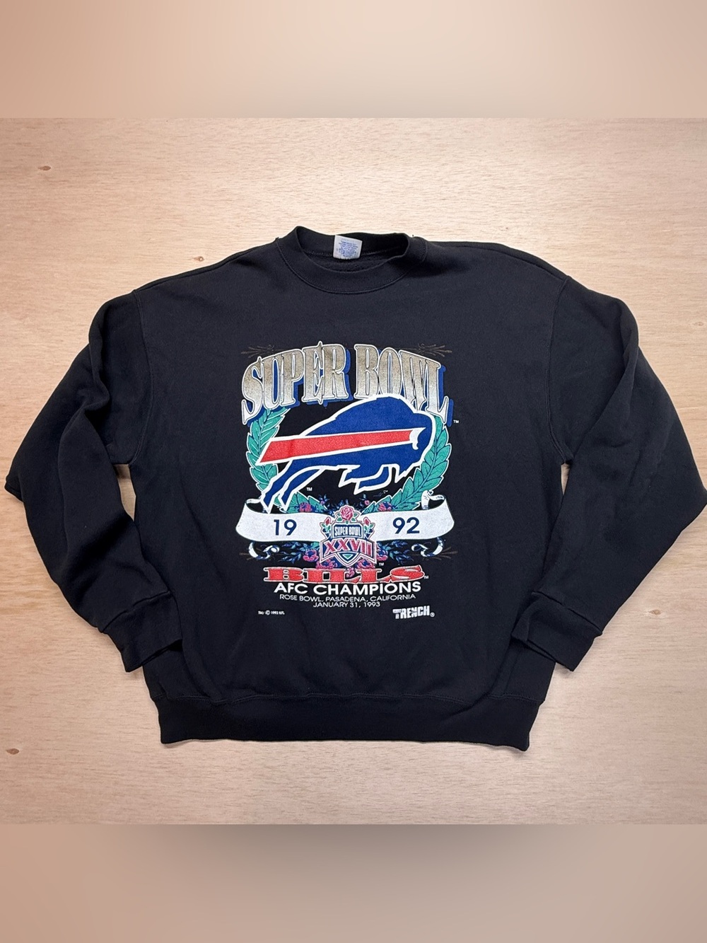Vintage 1992/1993 Buffalo Bills Super Bowl XXVII AFC Champions Sweatshirt XL